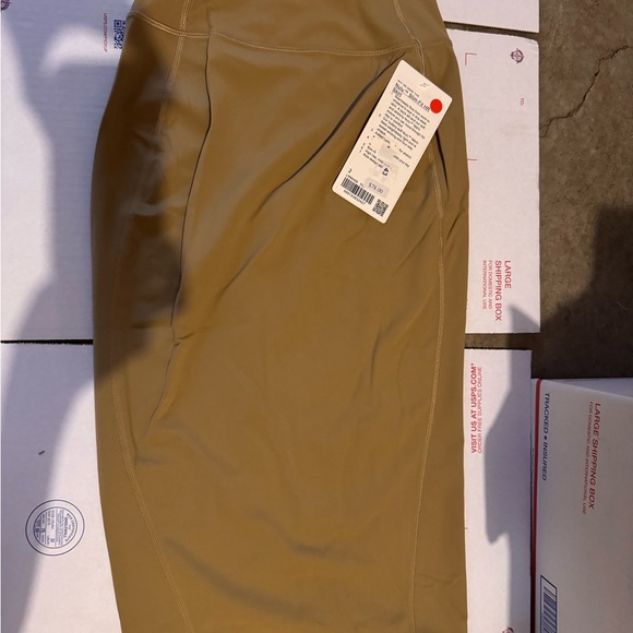lululemon athletica Dresses & Skirts - Lululemon Athletica Nulu Slim Fit HR Tan Pencil Skirt